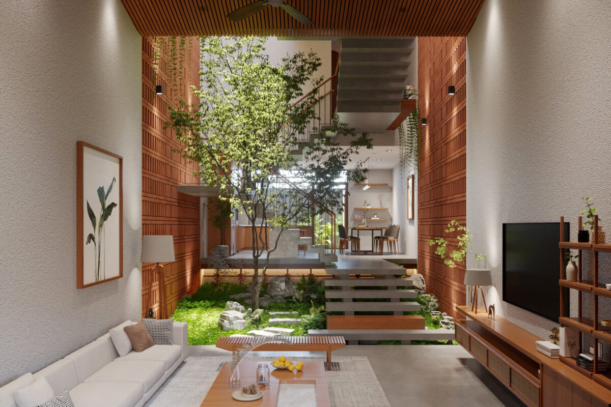 tiểu cảnh giếng trời đẹp