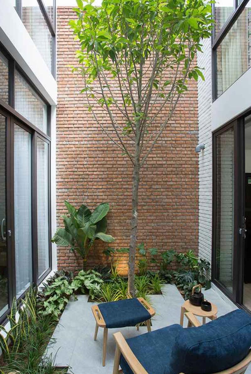 thiết kế tiểu cảnh giếng trời
