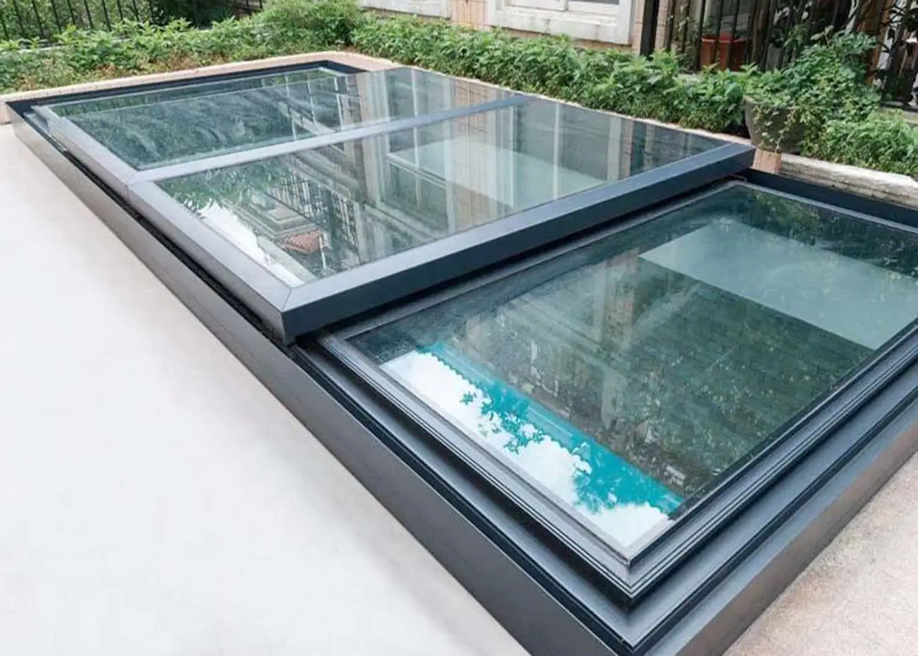 mái trượt giếng trời